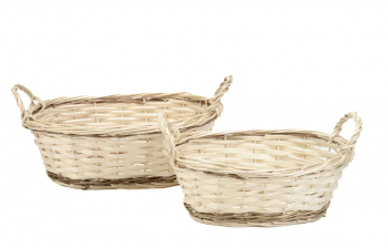 10482 Schale oval, hell/dk. 32 x 22 x 11 cm