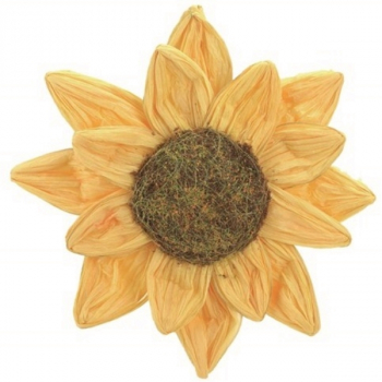1158 Deko-Sonnenblumenblüte 50 cm Durchm. 2-fach gelegt.