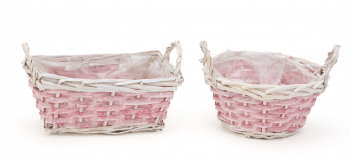 4174 Pflanzschale rechte., rosa, 22 x 15 x 10 cm