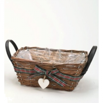 48475 Korbschale braun, rechte., 26 x 19 x 11 cm