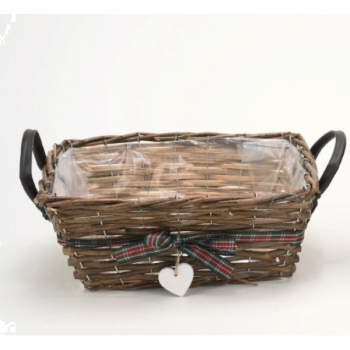 48476 Korbschale braun, rechte., 31 x 24 x 13 cm