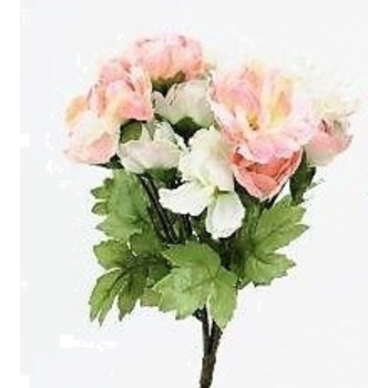 56170258PW Rosen, pink-weiß, 15 cm, VE: 1