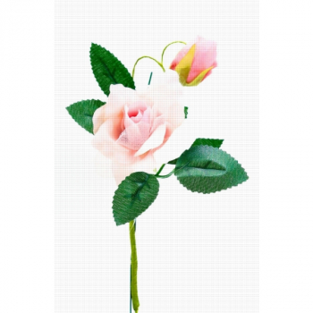 568453 Rosen weiß-rosa, 15 x 5,5/1,5 cm, VE: 12