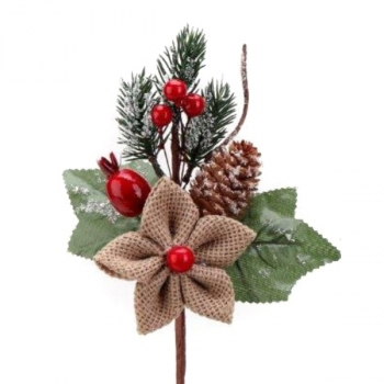 5863208 Winterschmuck  Blume  24,5 cm VE 12