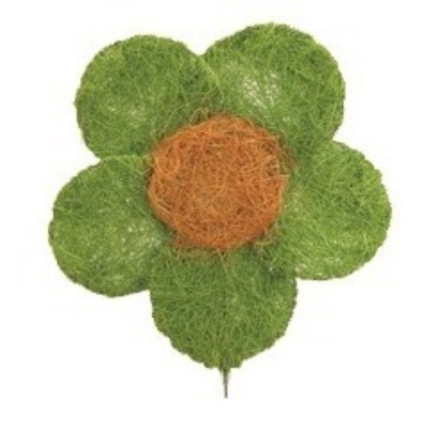113010 Sisalblüte grün-orange, 10 cm