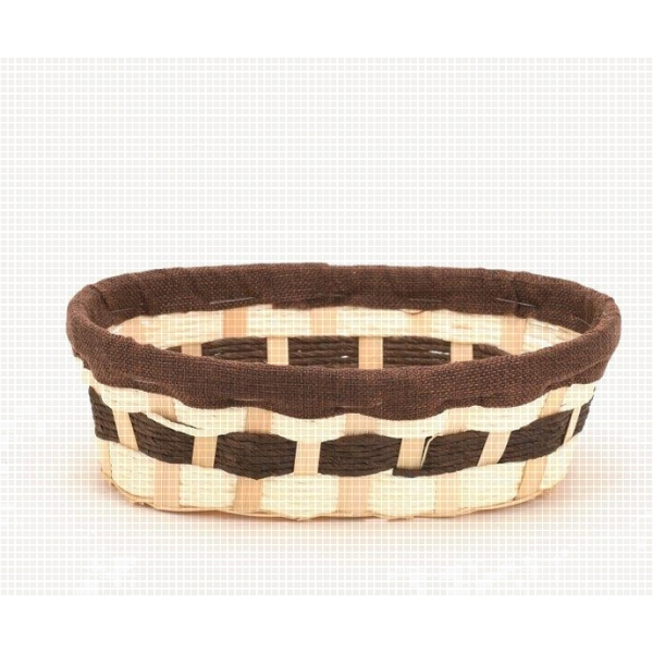 1841 Bambusschale m. Schnur, oval, 26 x 21 x 8 cm