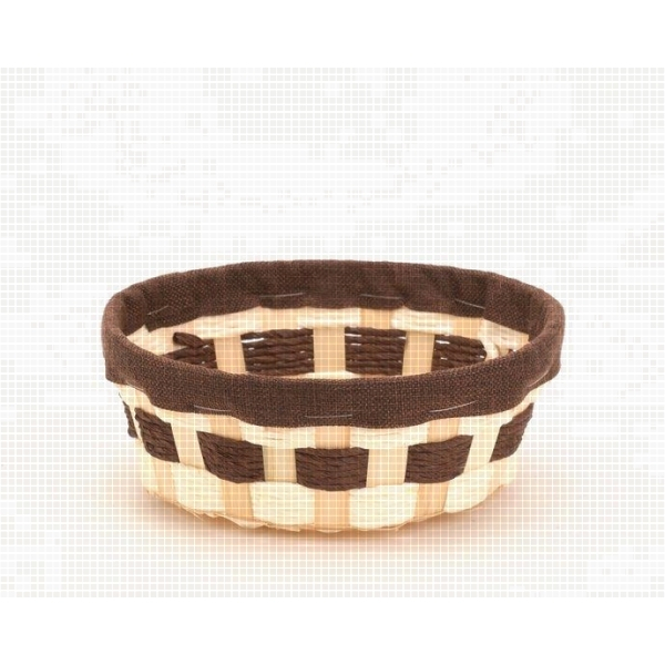 1843 Bambusschale m. Schnur, rund, 23 x 8,5 cm
