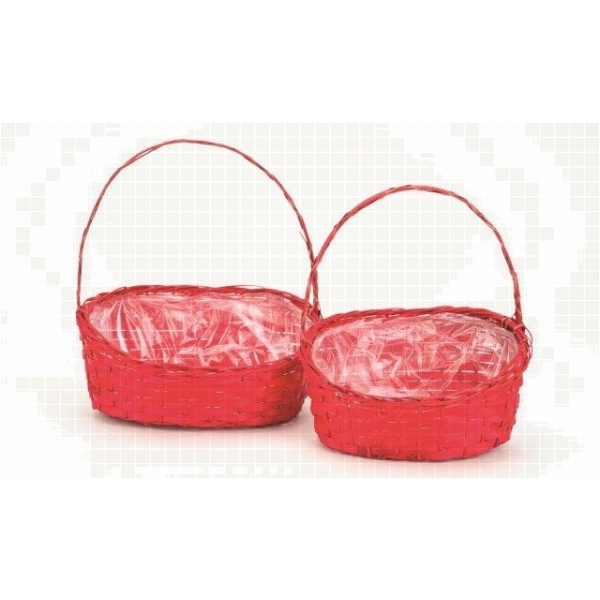 191922R Geschenkkorb mini, rot, 21 x 16 x 23 cm