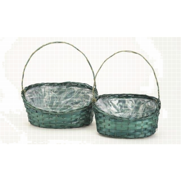 191925G Geschenkkorb mini, grün, 24 x 19 x 25 cm
