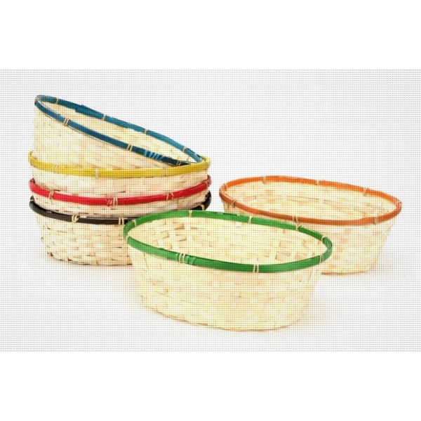 282935 Bambusschale oval, 6-er Set, 35 x 26 x 11 cm