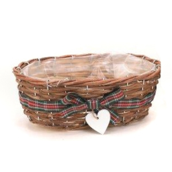 48472 Korbschale braun, oval, 25 x 15 x 9 cm